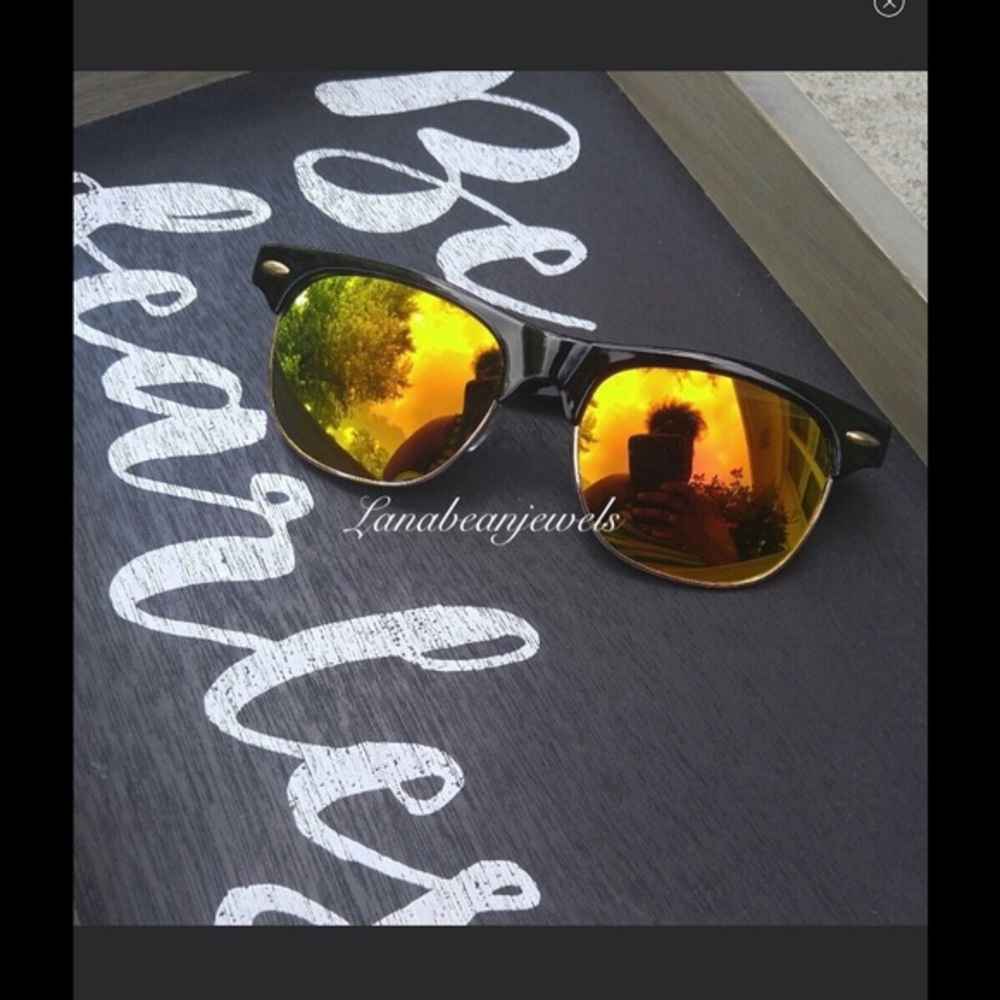 >>Orange/reddish club master mirror sunglasses